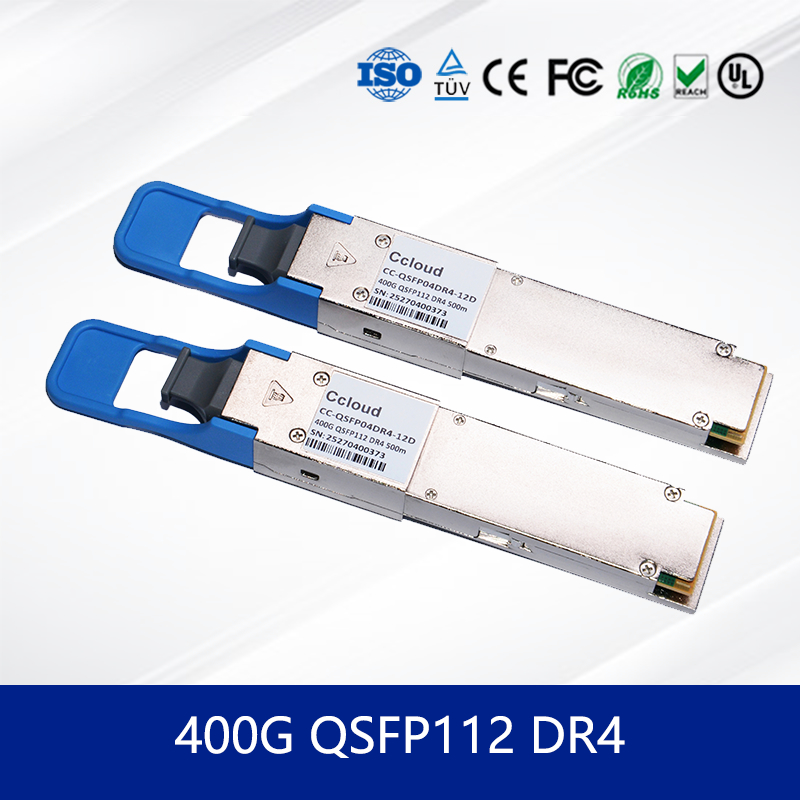 Szybki moduł nadawczo-odbiorczy optyczny 400G QSFP112 DR4 do centrów danych, duża ilość towaru w magazynie