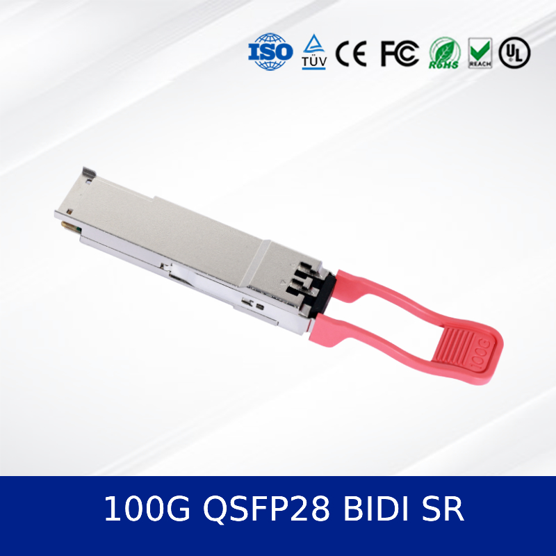 100G QSFP28 BIDI SR Moduł nadajnika optycznego o wysokiej gęstości, niskiej mocy i dwufalowej długości fali