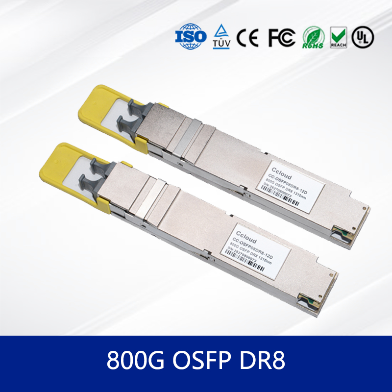 Niezawodny moduł transceiwera optycznego 800G OSFP DR8 do transmisji danych o wysokiej wydajności