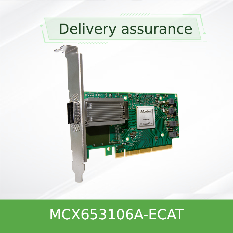 Oryginalny MCX653106A-ECAT Connect X-6 100Gb/S Dual Port QSFP56 Ethernet Adapter