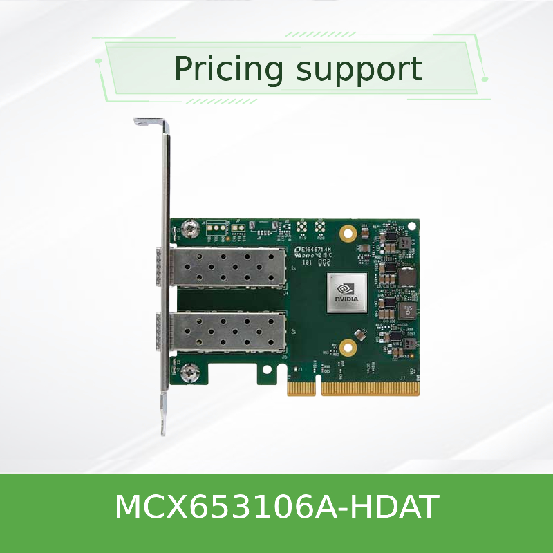 Dwuportowa karta sieciowa Ethernet HDR 200GbE Mellanox Adapter VPI MCX653106A-HDAT ConnectX 6 QSFP56