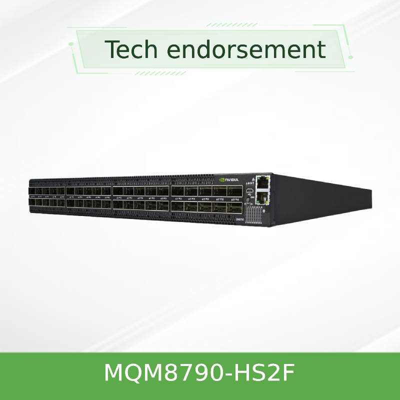 MQM8790-HS2F Przełącznik sieciowy Mellanox 40 portów, zarządzany HDR 200 Gb/S bez blokowania