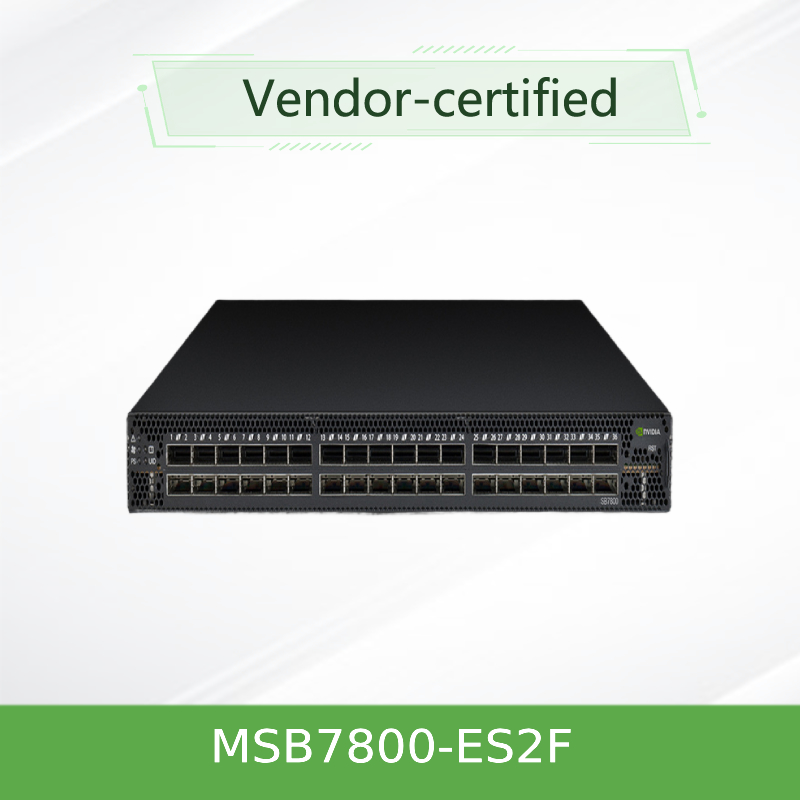 MSB7800-ES2F Przełącznik sieciowy Mellanox InfiniBand EDR 100Gb/S System 36 portów QSFP28 1U