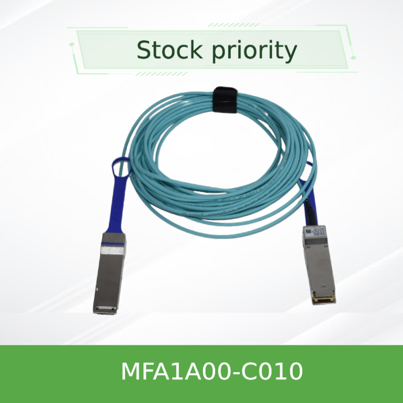 Aktywny kabel optyczny 100GbE LSZH Mellanox QSFP28 AOC MFA1A00-C010 10m