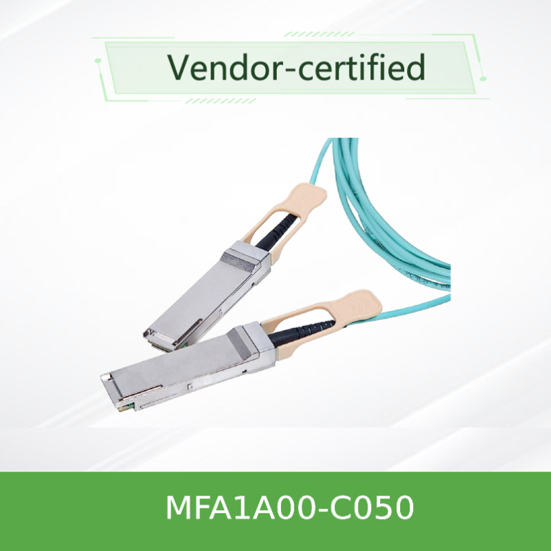 QSFP LSZH Mellanox AOC Kabel aktywny MFA1A00-C050 100GbE 50m nowy i oryginalny