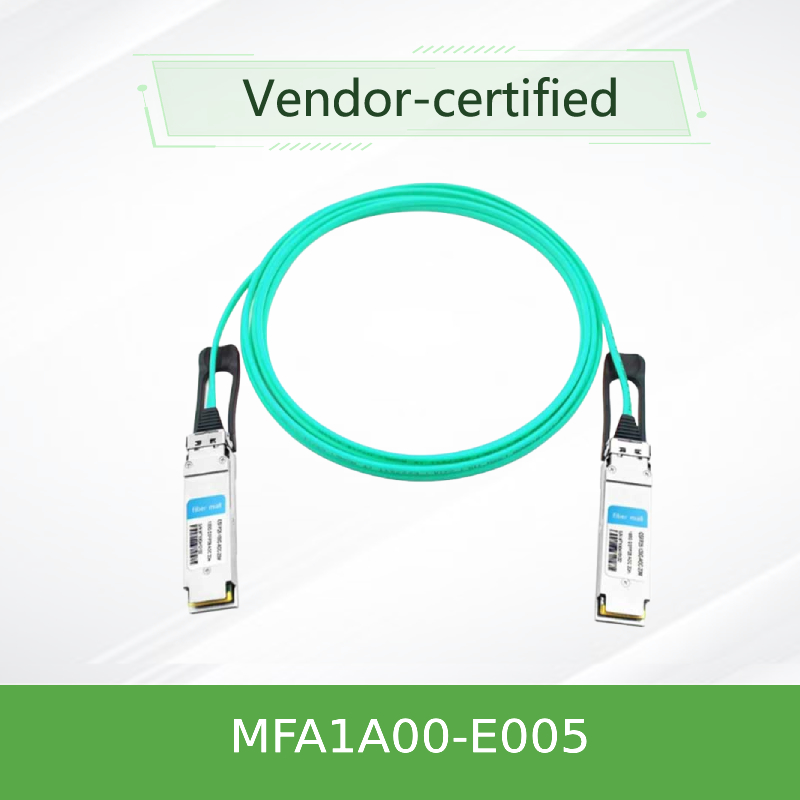 MFA1A00-E005 Aktywny kabel optyczny InfiniBand EDR do 100 Gb/s QSFP LSZH 5 m Kabel Mellanox AOC