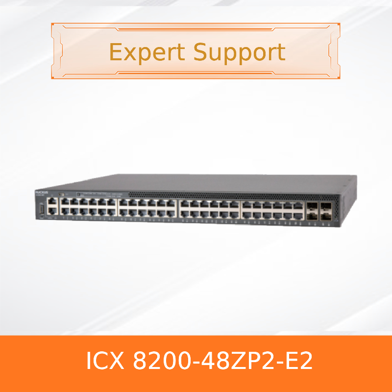 Zaawansowany przełącznik Ruckus ICX 8200-48ZP2-E2 z zasilaczem 150W