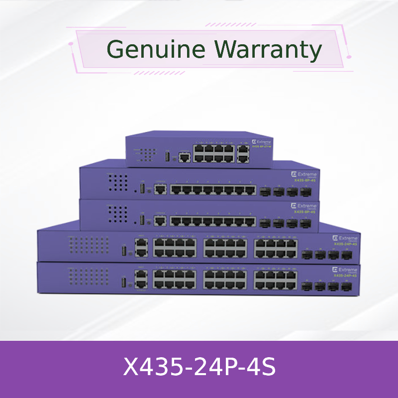 X435-24P-4S Premium Gigabit Ethernet Switch dla zwiększonej niezawodności sieci Extreme Xos