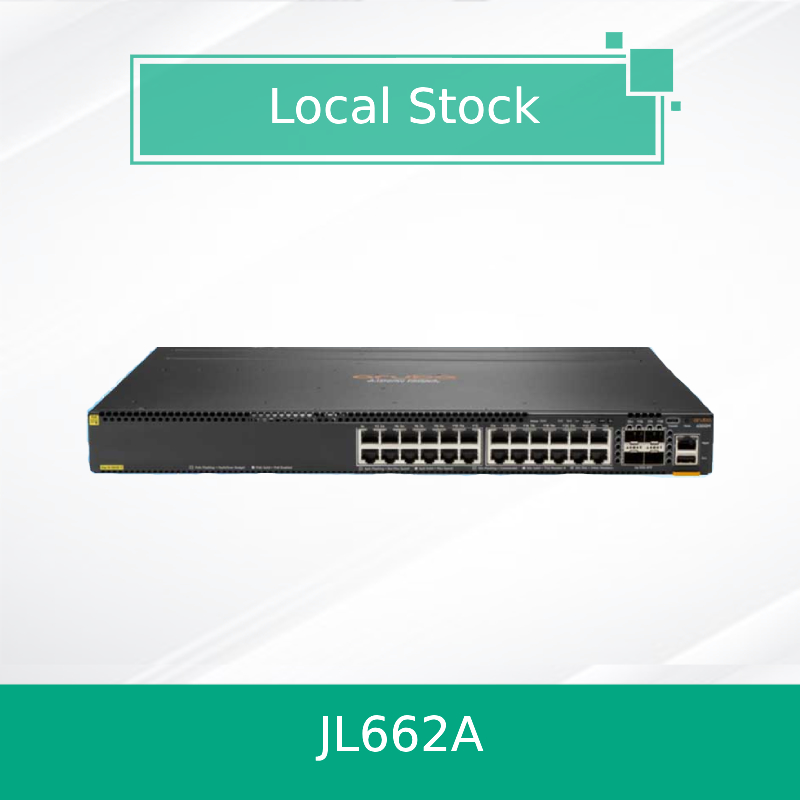Przełącznik Hpe Aruba Networking Cx 6300m 24-portowy 1GbE Class 4 PoE i 4-portowy SFP56 (JL662A)