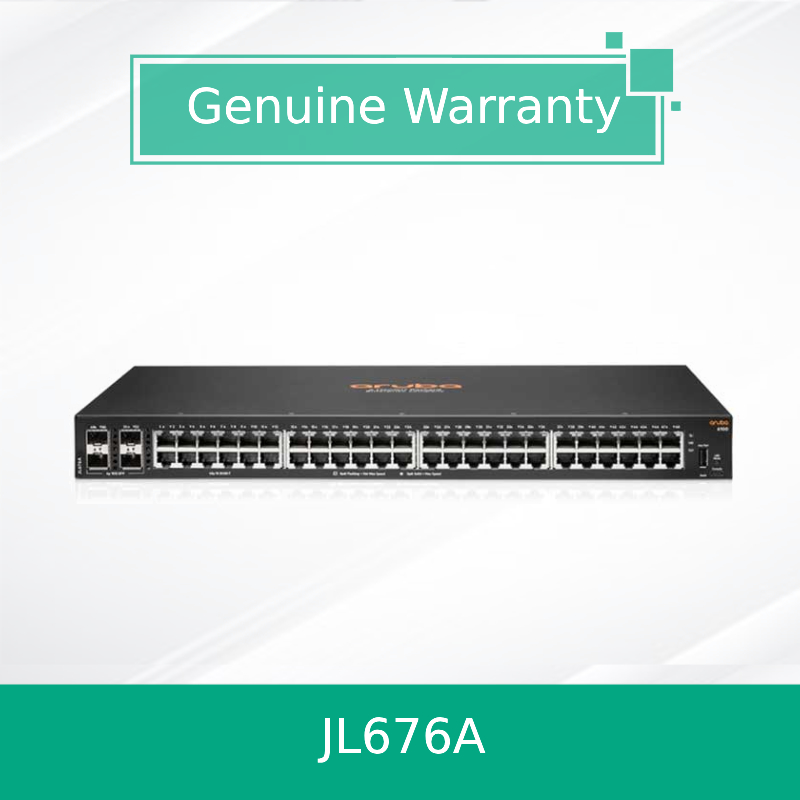 Przełącznik Hpe Aruba Cx 6100 48g zarządzany z portami SFP+ (JL676A) Nowy i oryginalny