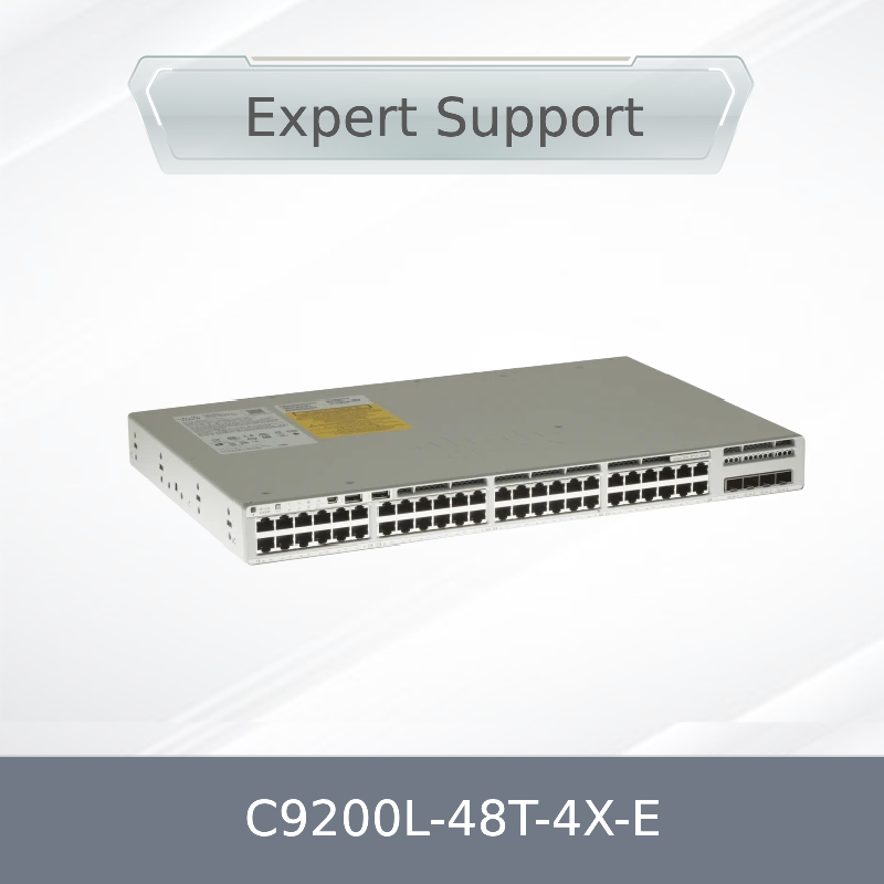 Nowy, oryginalny przełącznik sieciowy C9200L-48t-4X-E, L3, zarządzalny, 48 x 10/100/1000 + 4 x 10 Gigabit SFP+ (łącza nadrzędne)