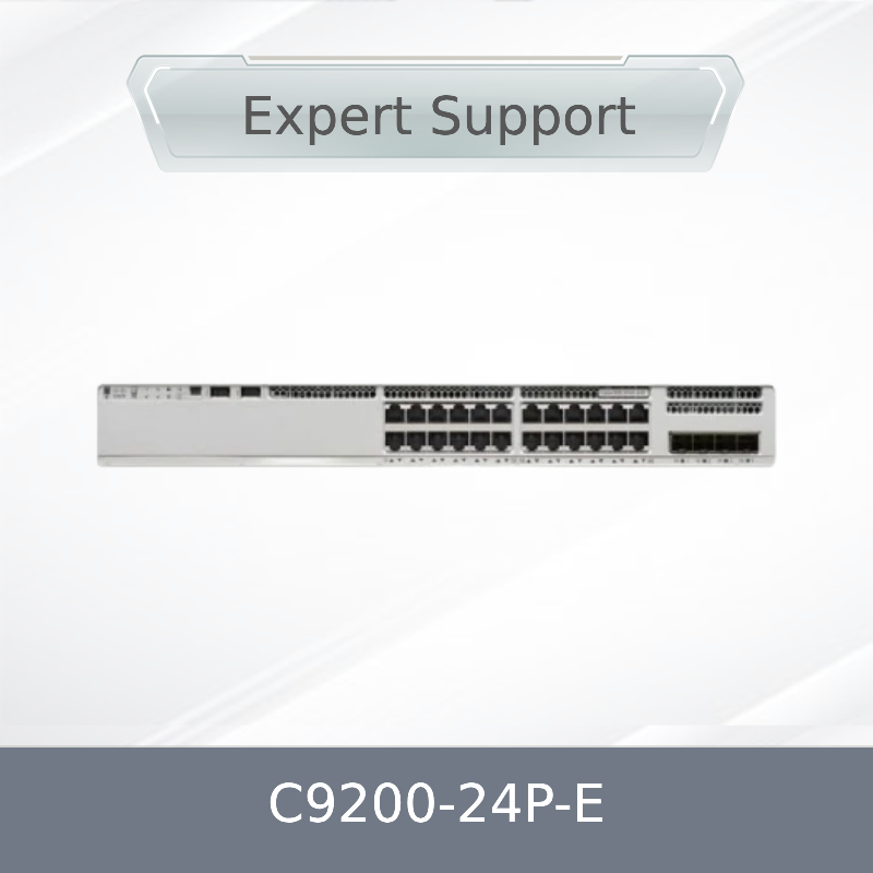 Oryginalny przełącznik sieciowy C9200-24p-E 9200 Layer 2 Ethernet z 24 portami PoE z funkcją QoS