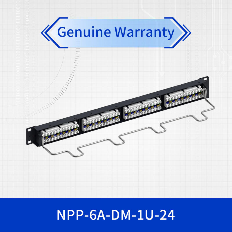 NETCONNECT Category 6A 24 Port 1U Rack-Mountable Patch Panel for High-Density Network Installations