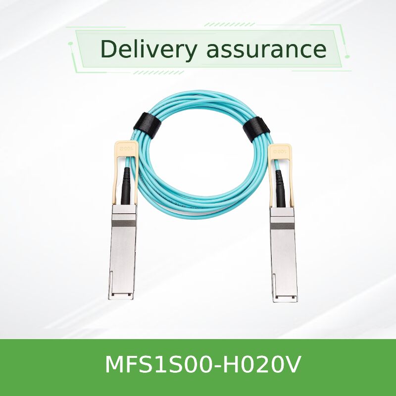 NVIDIA MFS1S00-H020V 20m QSFP56 200Gb/s Aktywny Kabel Optyczny | Długodystansowy AOC dla sieci InfiniBand HDR i 200GbE