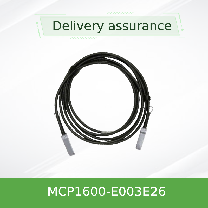 Pasywny kabel DAC Mellanox MCP1600-E003E26 100 Gb/s QSFP28 – 3 m, 26 AWG, kompatybilny z InfiniBand EDR i 100 GbE
