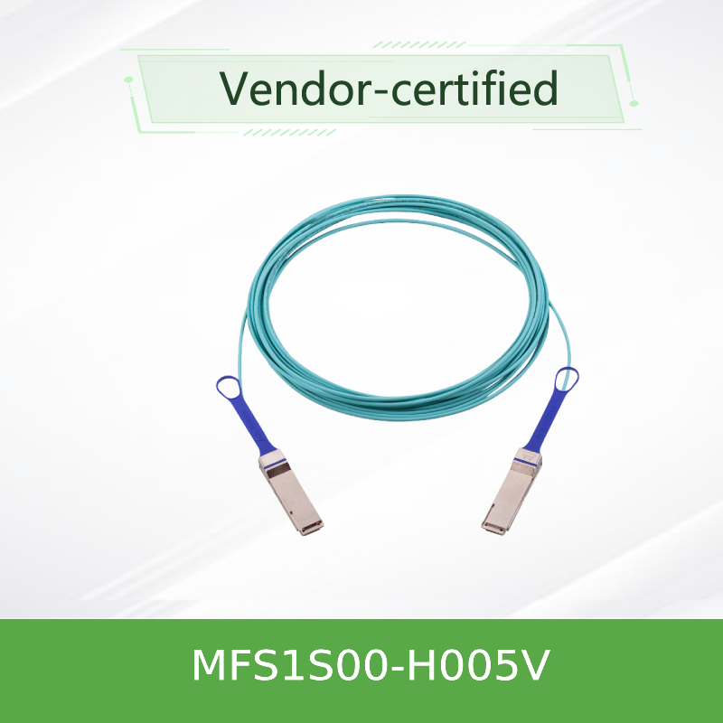 NVIDIA MFS1S00-H005V 5m 200G QSFP56 AOC dla InfiniBand HDR i 200GbE