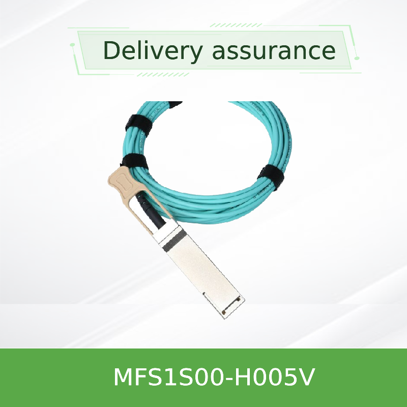 NVIDIA MFS1S00-H005V 200Gb/s QSFP56 MMF AOC, 5 m | IB HDR & 200GbE Active Optical Cable